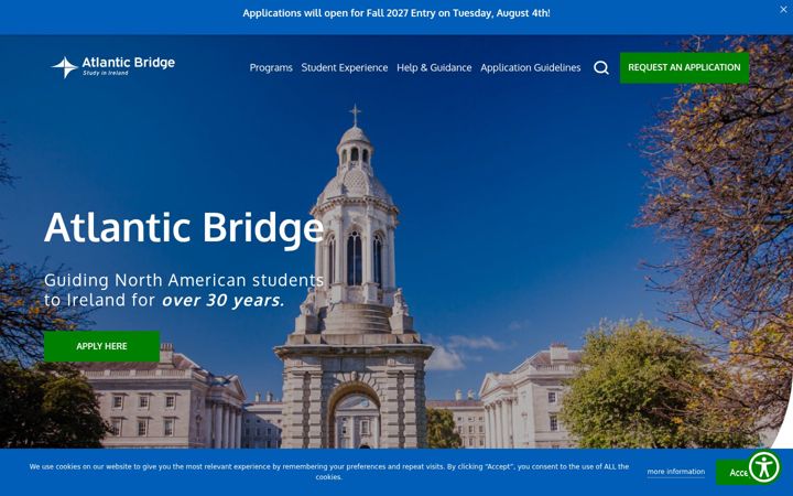 Kuvakaappaus sivustosta atlanticbridge.com