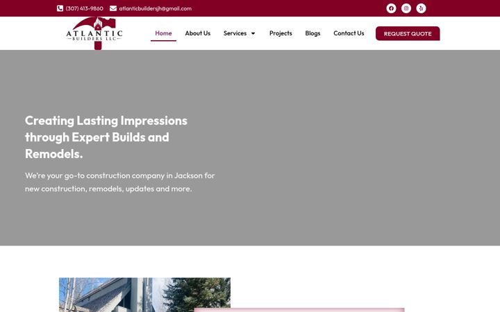 Kuvakaappaus sivustosta atlanticbuilderswy.com