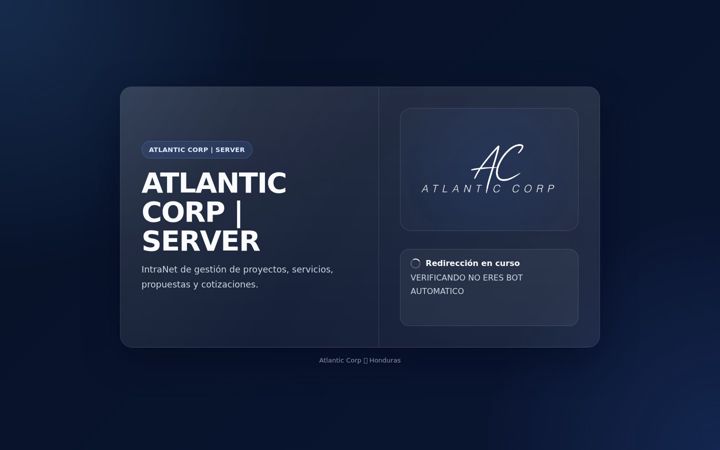 Kuvakaappaus sivustosta atlanticcorp-server.com
