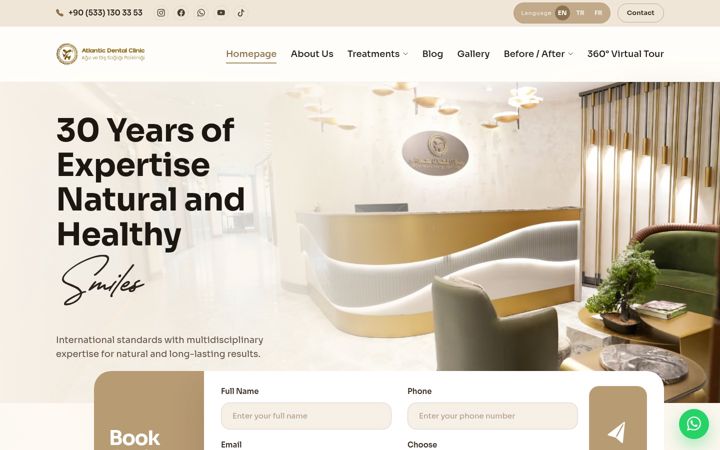 Screenshot of atlanticdentalturkey.com