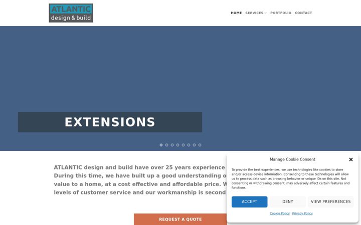 Screenshot of atlanticdesignandbuild.co.uk