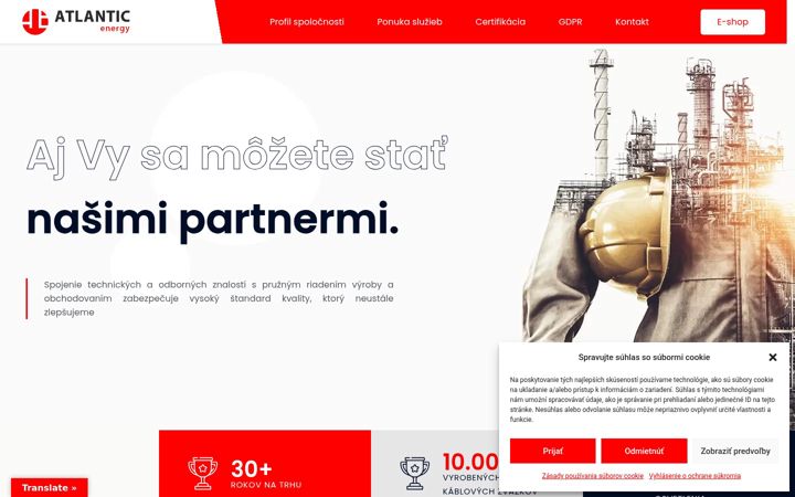 Screenshot of atlanticenergy.sk