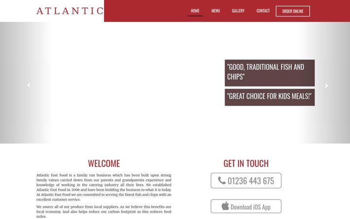 Screenshot of atlanticfastfood.co.uk