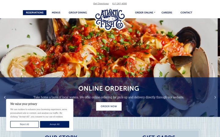 Kuvakaappaus sivustosta atlanticfish.com