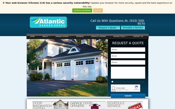 Screenshot of atlanticgaragedoor.net