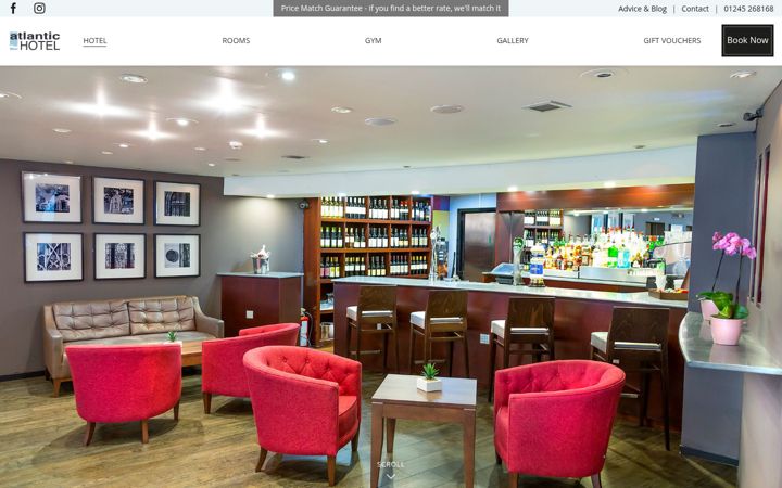 Screenshot of atlantichotelchelmsford.co.uk