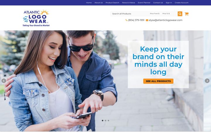 Screenshot of atlanticlogowear.com