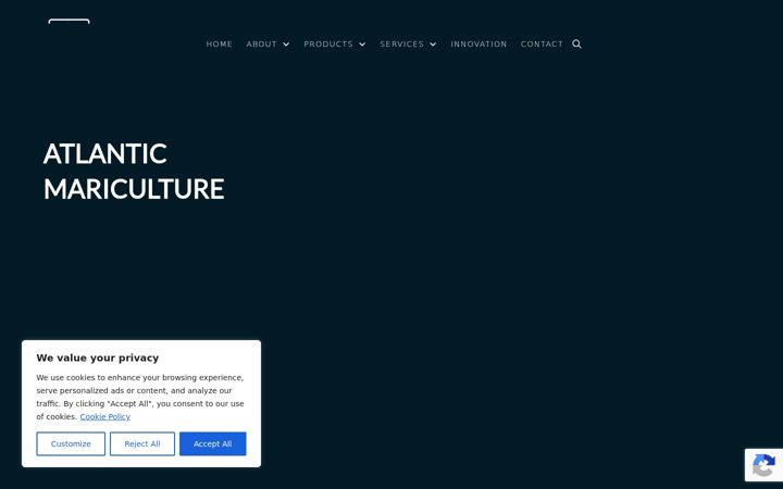 Screenshot of atlanticmariculture.co.uk