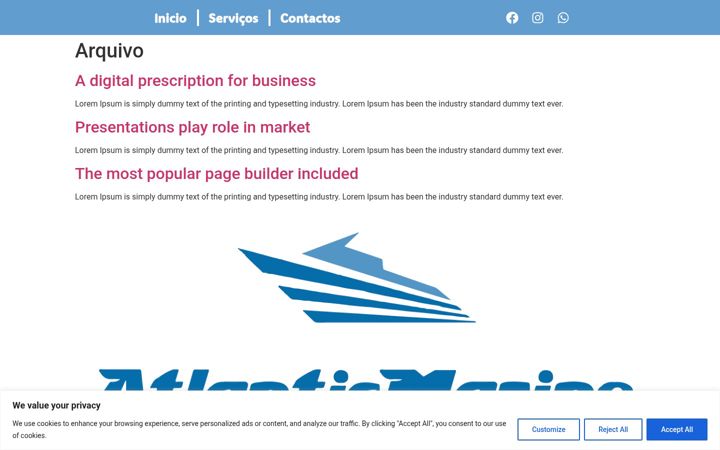 Screenshot of atlanticmarine.pt