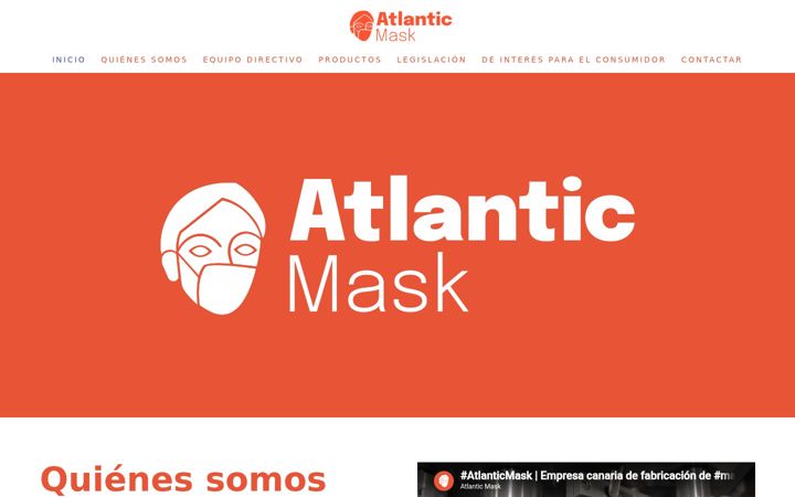 Екранна снимка на atlanticmask.es