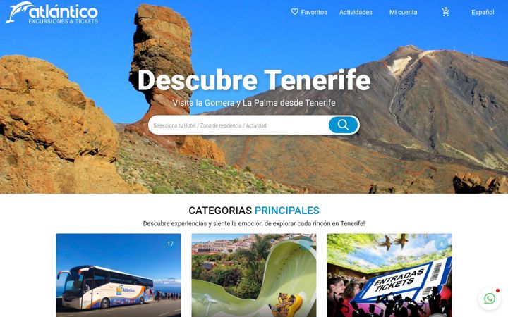 Screenshot of atlanticoexcursiones.com