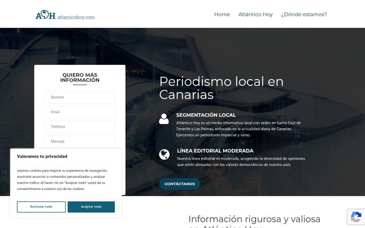 Екранна снимка на atlanticopublicidad.com