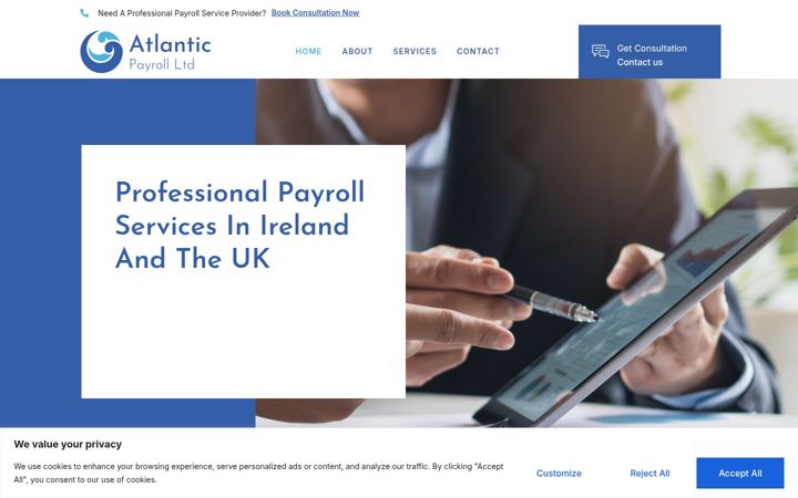 Screenshot of atlanticpayroll.ie