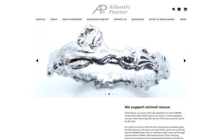 Screenshot of atlanticpewter.square.site