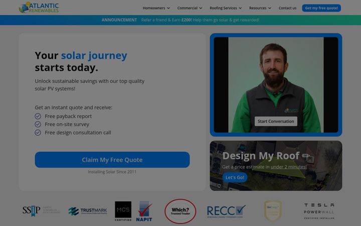 Screenshot του atlanticrenewables.co.uk