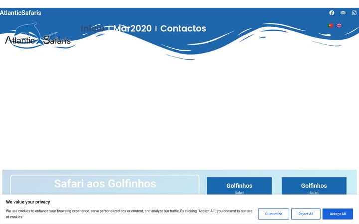 Screenshot of atlanticsafaris.com