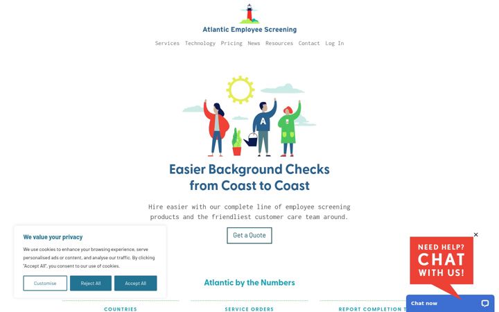 Screenshot του atlanticscreening.com