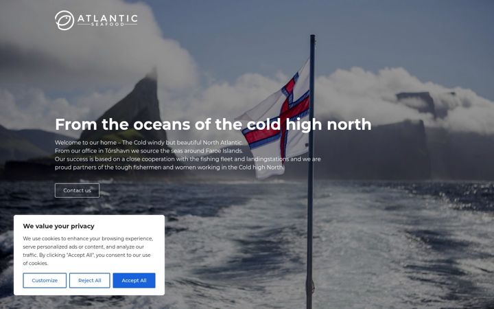 Screenshot του atlanticseafood.fo