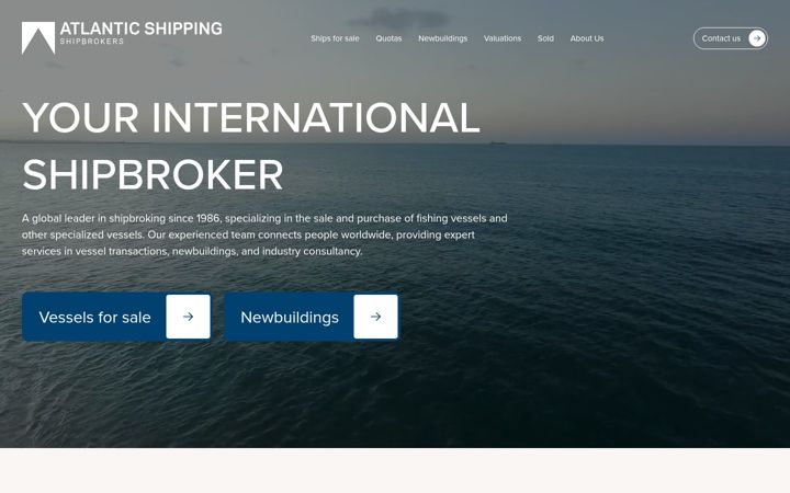 Screenshot of atlanticship.dk