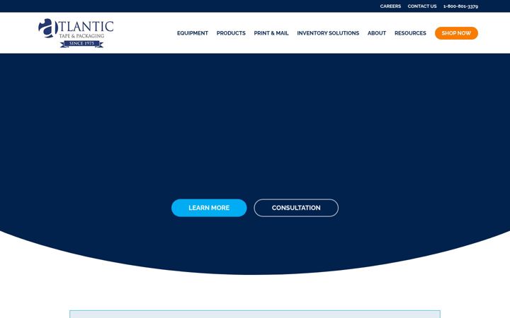 Screenshot of atlantictape.com