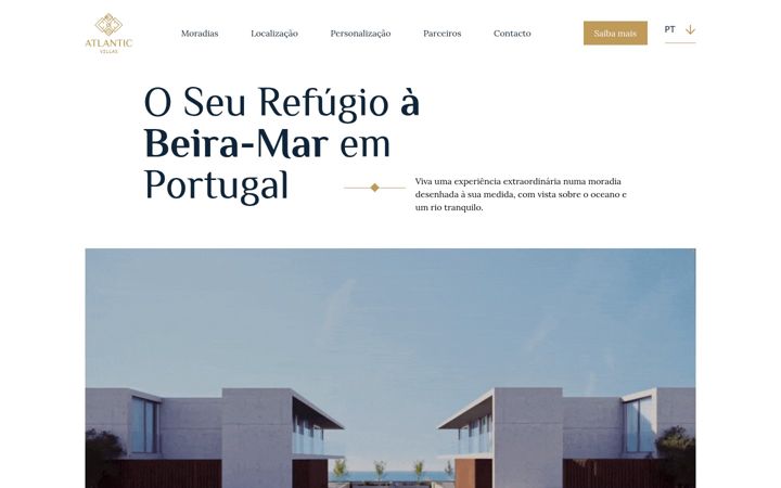 Screenshot of atlanticvillas.pt
