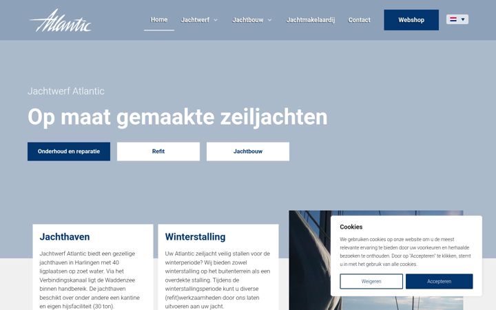 Screenshot di atlanticyachts.nl