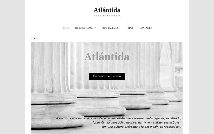 Screenshot του atlantidaabogados.com