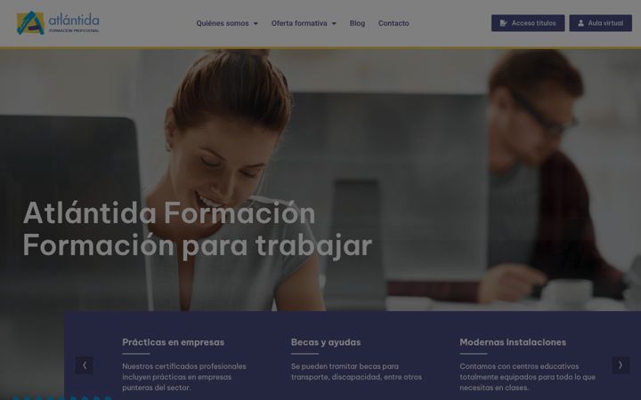 Screenshot of atlantidaformacion.com