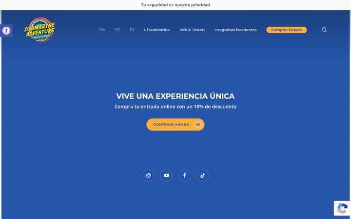 Snímek obrazovky atlantidasubmarine.com