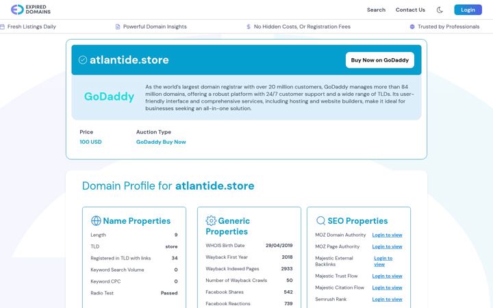 Screenshot of atlantide.store