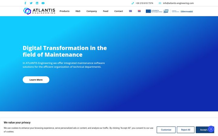 Screenshot of atlantis-engineering.com