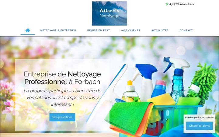 Screenshot of atlantis-nettoyage.fr