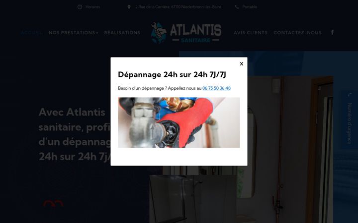 Screenshot von atlantis-sanitaire.fr
