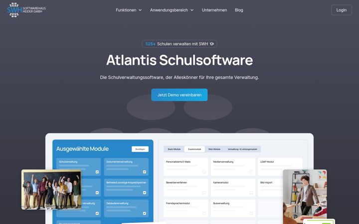Screenshot von atlantis-schulsoftware.de