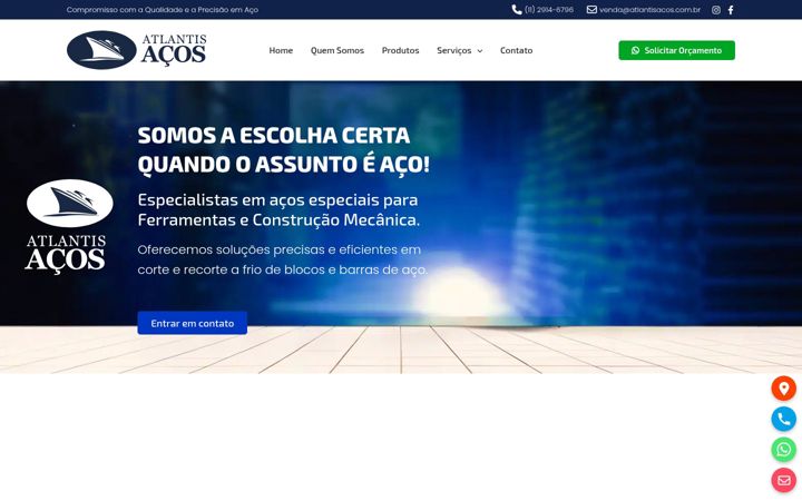 Screenshot of atlantisacos.com.br