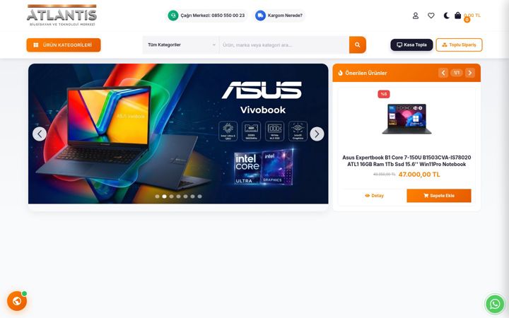 Screenshot of atlantisbilgisayar.net
