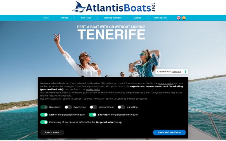 Screenshot of atlantisboats.net