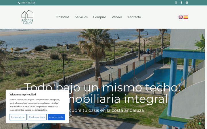 Screenshot of atlantiscasas.com