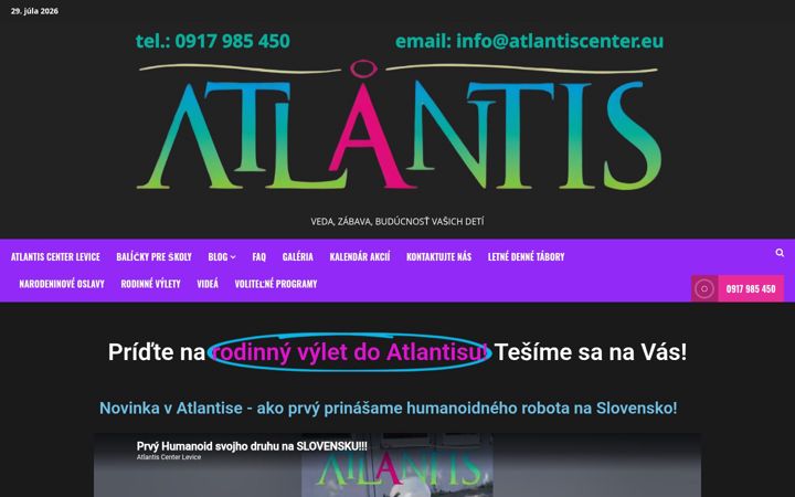 Screenshot of atlantiscenter.eu