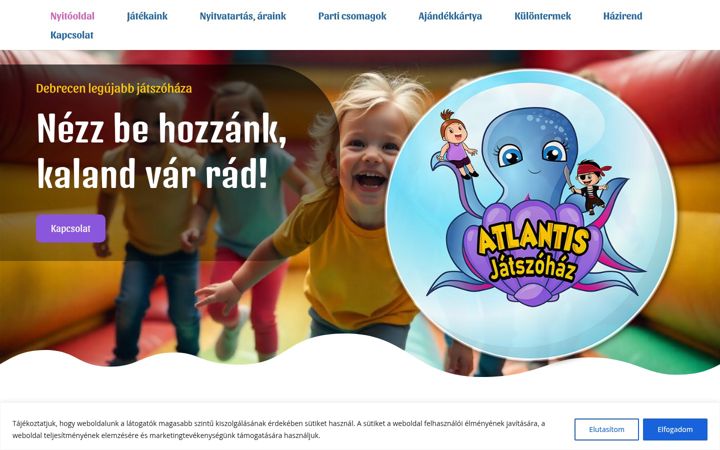 Screenshot di atlantisjatszohaz.hu