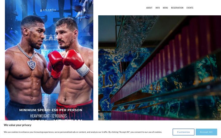 Screenshot di atlantislounge.co.uk