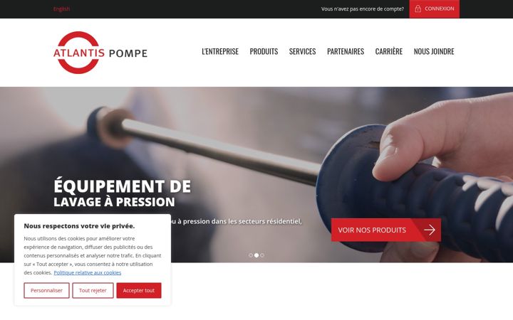 Screenshot of atlantispompe.com