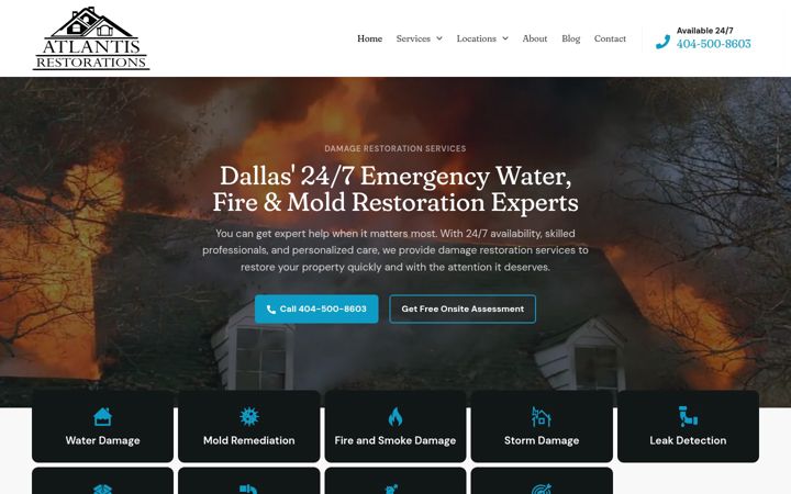 Screenshot of atlantisrestorations.com