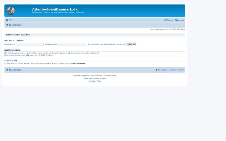 Screenshot of atlantvoldenidanmark.dk