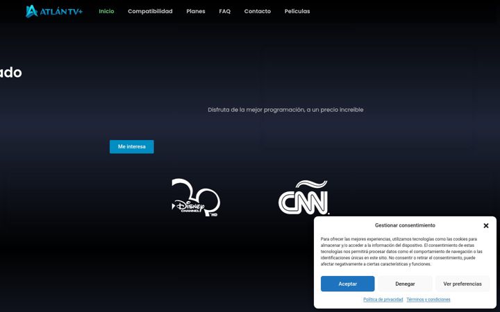Screenshot of atlantvplus.com