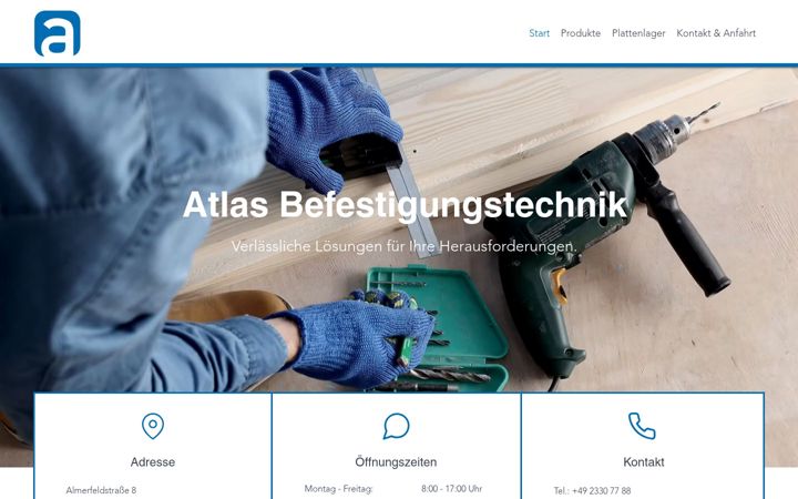 Screenshot of atlas-befestigungstechnik.de