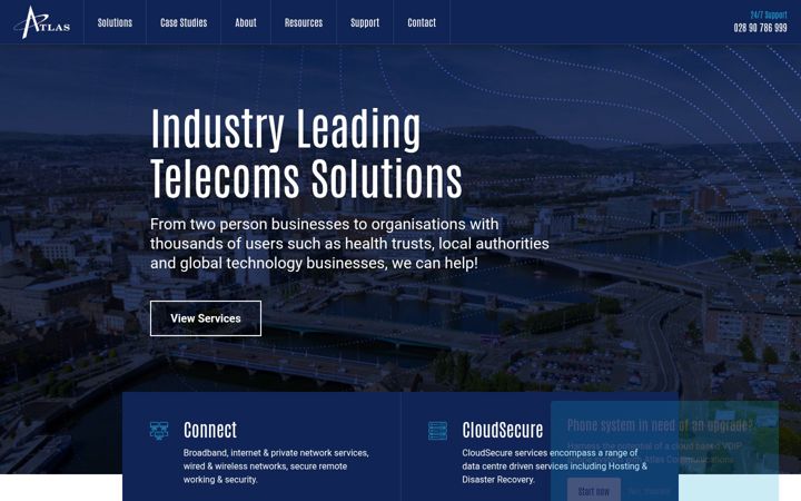 Screenshot of atlas-comms.com