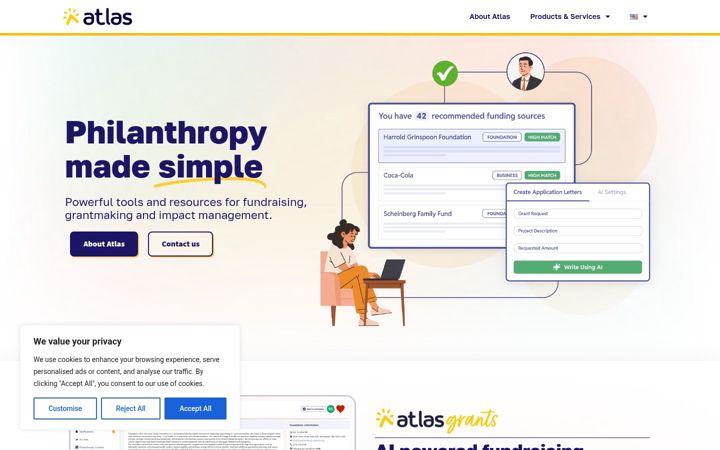 Screenshot of atlas-grants.com