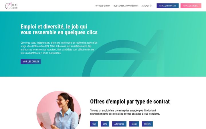 Ekrānuzņēmums no atlas-jobs.com