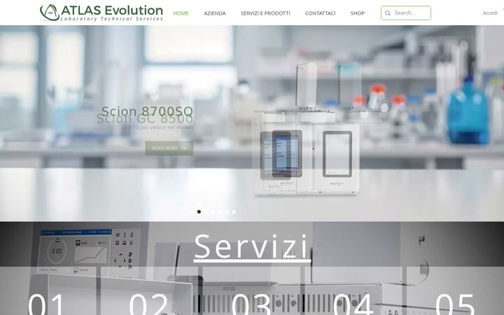Екранна снимка на atlas-labservices.com